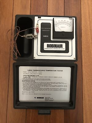 #ad Robinair 14855 Temperature Tester Tool Case 20 TO 1350 F Degrees Vintage Works $69.95