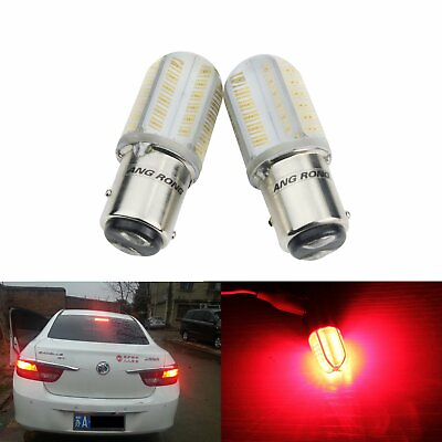 #ad 2x 1157 BAY15d 380 P21 5W LED Bulbs Rear Turn Signal Light Tail Stop Lamp Red $8.89