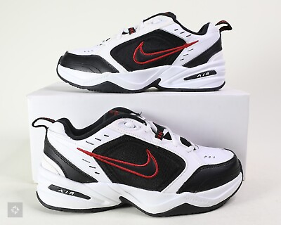 #ad NEW Nike Air Monarch IV White Red Black Shoes 416355 101 Men#x27;s Size 6 4E $45.89