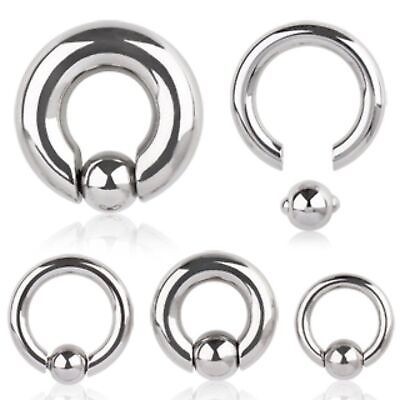 #ad 8G 4G Captive Bead Ring Body Jewelry Spring Action Bead Surgical Steel $8.75