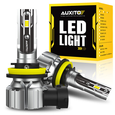 #ad H11 H8 LED Headlight Super Bright Bulbs 6500K White Kit 360000LM HIGH LOW E2 $20.89