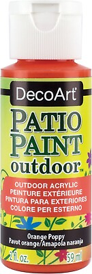 #ad DecoArt Patio Paint 2oz Orange Poppy $9.27