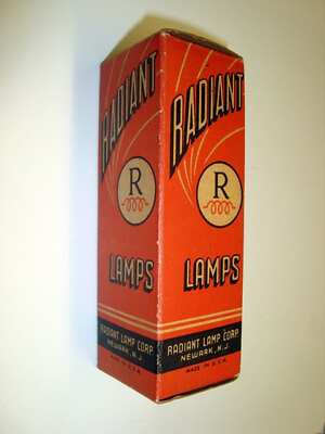 #ad Vintage Radiant Lamp Bulb In Box $20.00