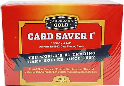 #ad Cardboard Gold Card Saver 1 Holder PSA Graded Sleeves 50 100 200 500 1000 2000 $179.99