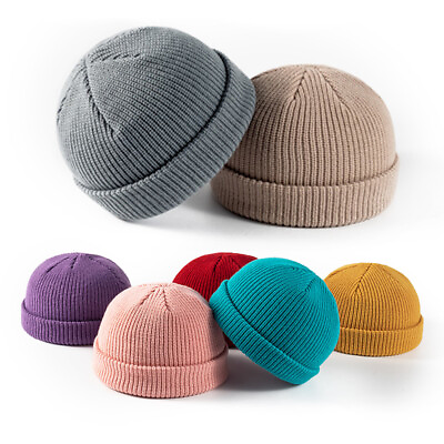 #ad Women Men Knitted Hat Wool Caps Warm Beanies Beanie Cap Cold Hats Solid Fashion* $4.99