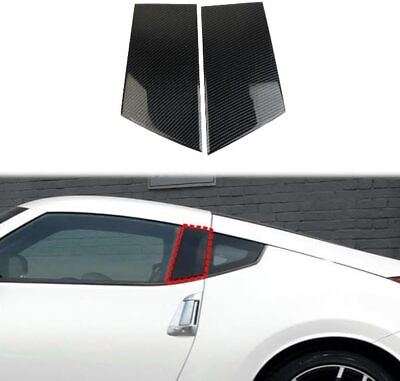 #ad Carbon Fiber Style Exterior Car Window Pillar Trim Cover Fit For Nissan 370Z $39.99