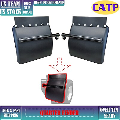 #ad A Pair Poly Quarter Fender Black Set For 24quot; x 24quot; Semi Truck Volvo VNL VN $91.91