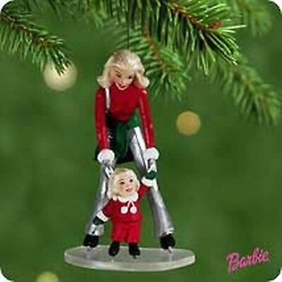 #ad #x27;Barbie amp; Kelly on Ice#x27; #x27;Barbie Activities#x27; Series NEW Hallmark 2001 Ornament $5.44