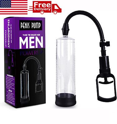 #ad #ad Vacuum Penis Pump for Male ED Enhancement Erectile Enlargement Penis Enlarger BG $12.99