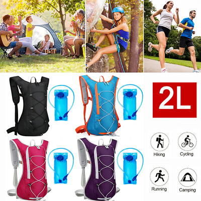 #ad Hydration Pack Backpack with 2L Water Bladder for Outdoor Hiking Running Cycling $22.59