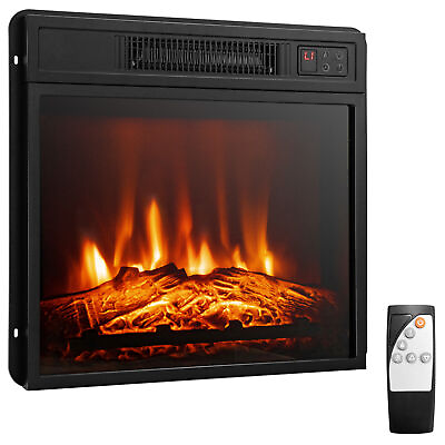 #ad 18quot; Electric Fireplace Inserts amp; Freestanding Adjustable Heater Log Flame 1400W $118.49
