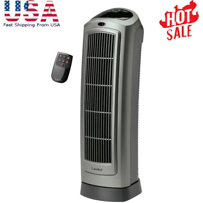 #ad 1500W Oscillating Ceramic Electric Tower Space Heater w Remote Home Office $109.50