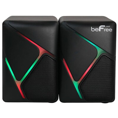 #ad beFree Sound Dual Compact LED Gaming Speakers $49.21