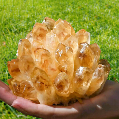 #ad Citrine Quartz Crystal Cluster Raw Citrine Crystal Cluster Healing Crystal $56.99