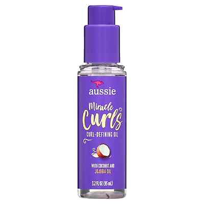 #ad Aussie Miracle Curls Coconut Curl Defining Oil for Curly Hair 3.2 fl oz USA $7.18