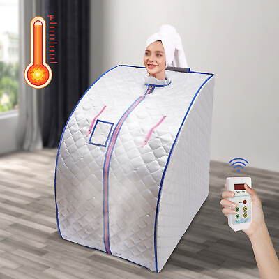 #ad Portable Infrared Home Steam Sauna Kit Folding ChairFoot Massager 750W $156.75