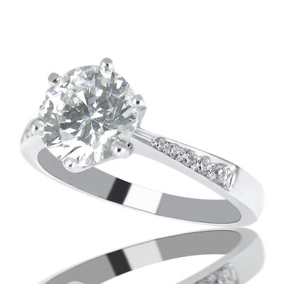 #ad 1 Carat F VS1 Wedding Diamond Engagement Ring Round Cut 14K White Gold $1462.85