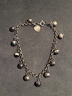 #ad Vintage Sterling Silver Bracelet With Bells Sterling Silver $25.00
