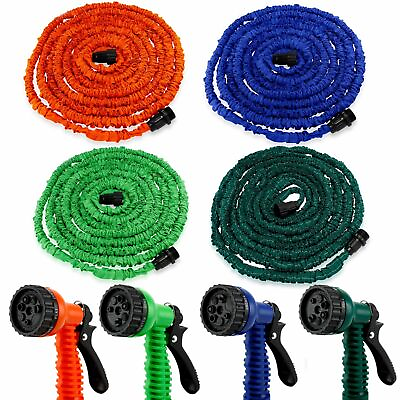 #ad #ad Expanding Expandable Flexible Garden Water Hose w Spray Nozzle 25 50 75 100ft $9.99