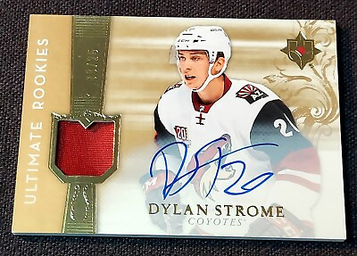 #ad 2016 17 Ultimate RPA Gold 25 Dylan Strome Retro Rookie Patch Auto RC #RRJ DS $35.00