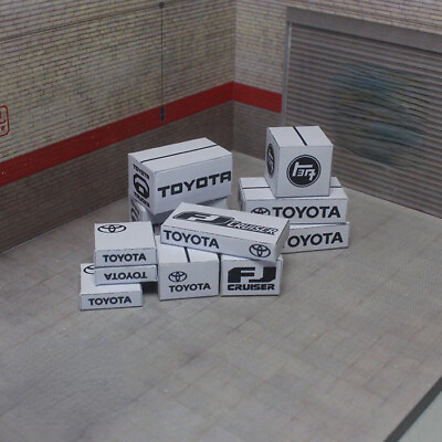 #ad 1 64 Scale Diorama Box Model Toyota White Box Mini Warehouse Scene Display Prop $7.43