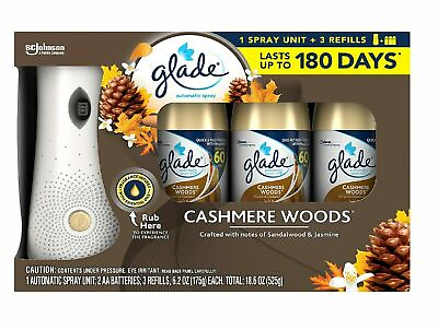 #ad Glade Automatic Spray Air Freshener 1 Holder 3 Refills Cashmere Woods $24.99