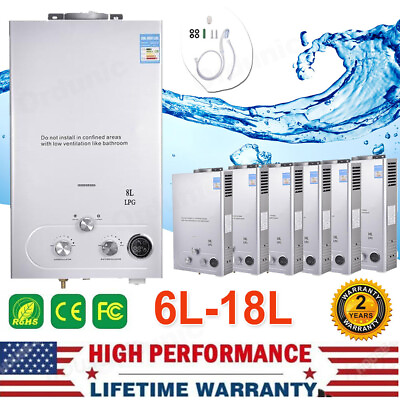 #ad Tankless Propane Gas Water Heater 6L 8L 10L 12L 18L LPG On Demand Outdoor RV $95.99