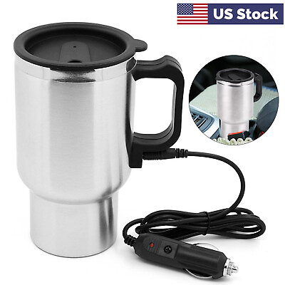 #ad Electric Car Kettles Boiling Heat Cup Insulation Insulated Bottle 450ml 12V Q5C4 $12.99
