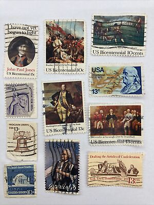 #ad Lot Of 11 US Used Bicentennial Era Stamps 101315 Cents A16 $13.50