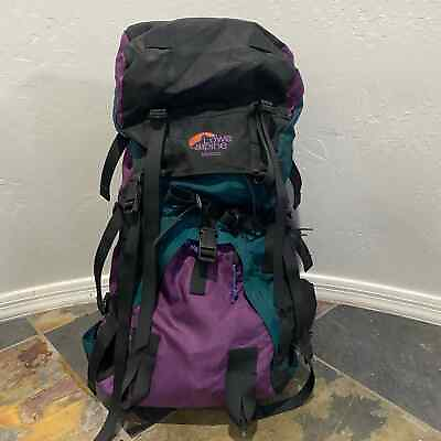 #ad Vintage 90s Lowe Alpine Sirocco womens camping backpack hip belt Purple Teal $95.00
