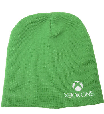 #ad XBOX One Beanie Logo Embroidered Acrylic Knitted Lime Green Hat One Size $9.49
