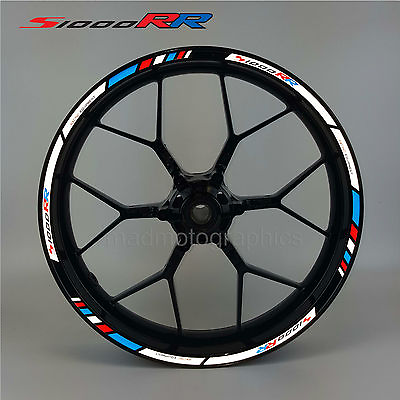 #ad S1000RR motorcycle reflective wheel decals rim stickers stripes bmw s1000 RR hp4 GBP 24.90