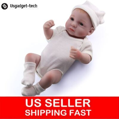 #ad Realistic Full Body Vinyl Silicone Reborn Newborn Baby Dolls Preemie Boy Doll $20.45