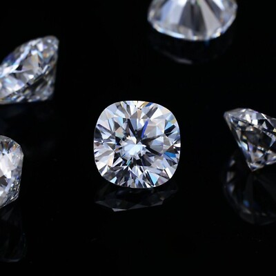 #ad Dazzling Cushion Cut 2 Ct Lab Grown Moissanite Diamond D Color VVS1 Clarity M21 $69.99