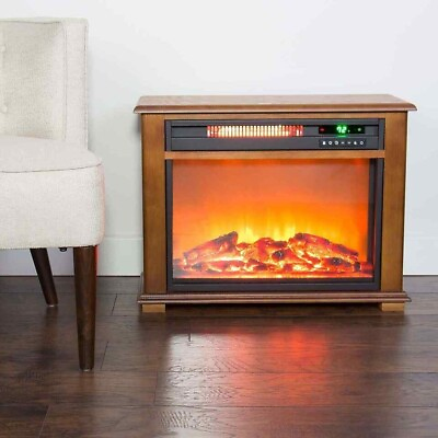 #ad LifeSmart Infrared Heater FP2042 Medium Square Fireplace Decorative Mantel Trim $179.99