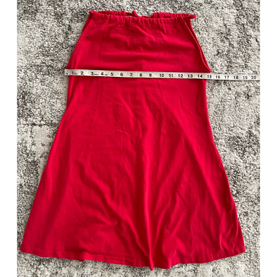 #ad Prettylittlething Womens A Line Mini Dress Red Stretch Sleeveless Tie 4 $9.74