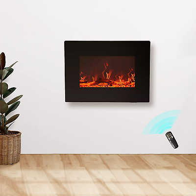 #ad FLAMEamp;SHADE Wall Mounted Electric Fireplace 22 Inch Wide Flat Screen Freestand $206.79