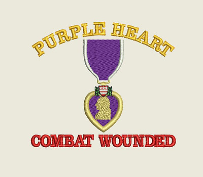 #ad PURPLE HEART Combat Wounded Army Military Embroidered Polo Shirt $34.95