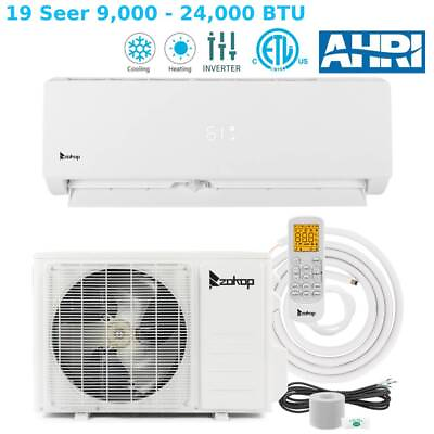 #ad Zokop Home 19 Seer 9000 24000 BTU Split Air Conditioner Heater Cooling Systems $495.99