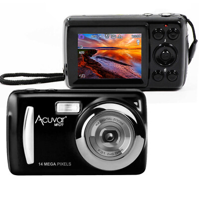 #ad Digital Camera 2.4 Inch TFT LCD Screen 4X Zoom HD 16MP 1080P Anti Shake Mic USA $21.49