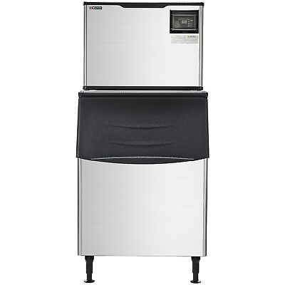 #ad WILPREP 500lb 24h Commercial Ice Maker Machine 375 LBS Storage Bin Auto Cleaning $1399.99