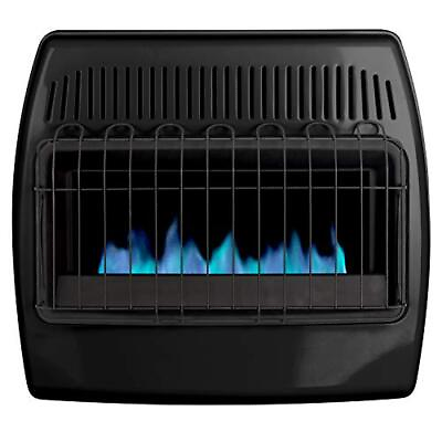 #ad 30000 BTU Blue Flame Thermostatic Garage Vent Free Wall Heater Black $309.34