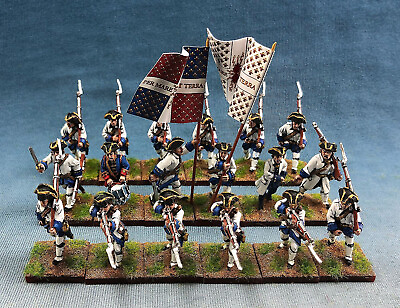 #ad 28mm French Indian War FIW Painted 1754 1763 Colonial Compagnies Franches de la $169.00