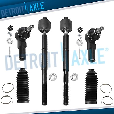 #ad 2WD 6pc Front Inner amp; Outer Tie Rod Ends w Boots for 1995 2004 Toyota Tacoma $41.26