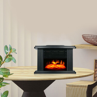 #ad #ad Mini Electric Fireplace Mantel TV Stand Space Heater 3D Flame Effect 1000W Black $49.30