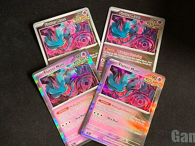 #ad Pokemon TCG Temporal Forces Flutter Mane 078 162 4x Playset 2x Holo 2x Reverse H $4.00