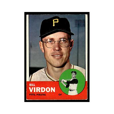 #ad 1963 Topps Baseball Card Bill Virdon Pirates #55 $4.75
