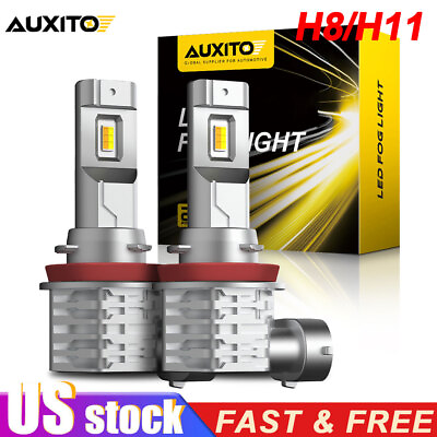 #ad 2Pcs H8 H11 Dual Color Switchback White Yellow LED DRL Fog Light Bulbs Fanless $25.99
