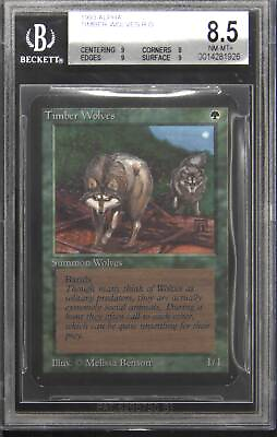#ad 1993 Alpha Timber Wolves Rare Magic: The Gathering Card BGS 8.5 $749.45
