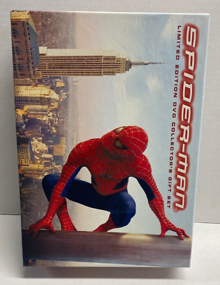 #ad SPIDER MAN DVD 2002 Limited Edition Collector’s 3 Disc Gift Box Set WS CIB $29.99